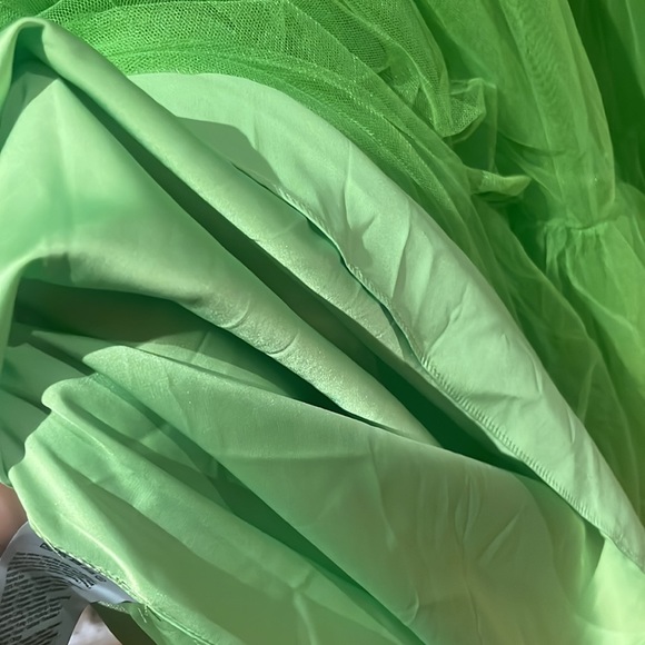 Ml Monique Lhuillier womens Tulle Gown Neon Green NWT - Picture 17 of 17